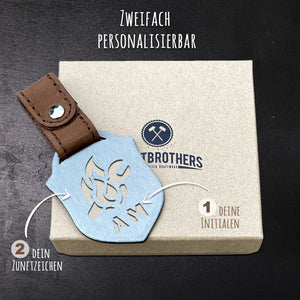 "Heizungsbauer" Personalisierbarer Laser-Schlüsselanhänger für Männer Craftbrothers 