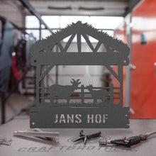 Laden Sie das Bild in den Galerie-Viewer, Hofschild - Ziegen aus edlem Stahl (personalisierbar) Craftbrothers 
