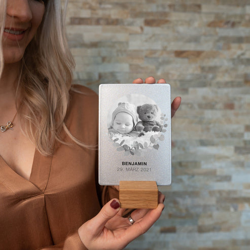 Little Message - Babyfoto "Eukalyptus Rund" Craftbrothers 