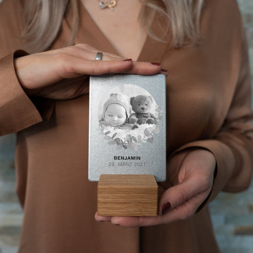 Little Message - Babyfoto "Eukalyptus Rund" Craftbrothers 