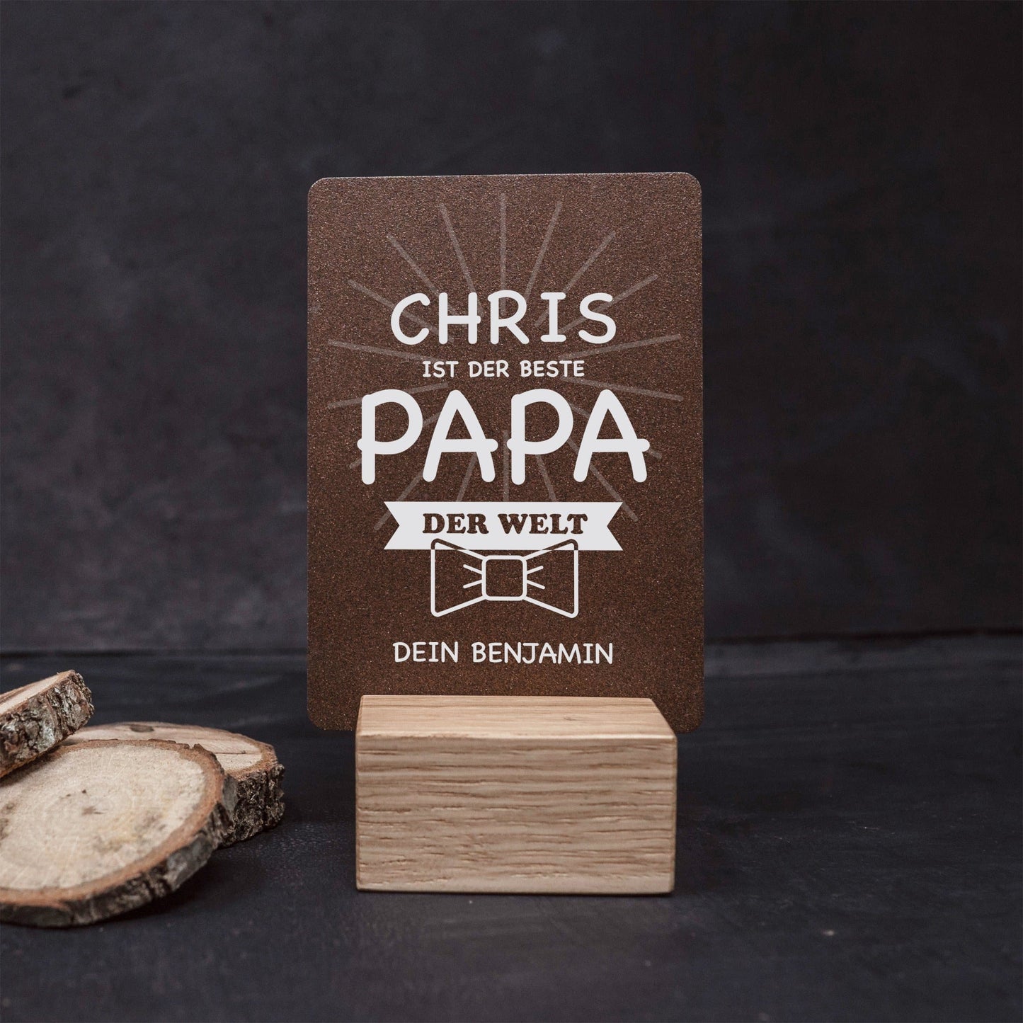 Little Message - Bester Papa der Welt "Motiv Fliege" Craftbrothers 