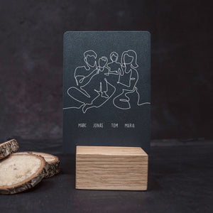 Little Message - Federzeichnung "2 Kinder" Craftbrothers 