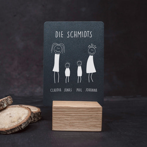 Little Message - Strichmännchen Familie "2 Mamas mit 2 Söhnen" Craftbrothers 