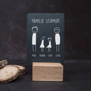 Little Message - Strichmännchen Familie "2 Papas mit 2 Töchtern" Craftbrothers 