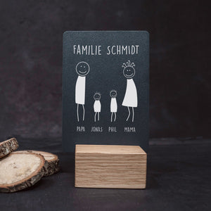 Little Message - Strichmännchen Familie "Mama & Papa mit 2 Söhnen" Craftbrothers 