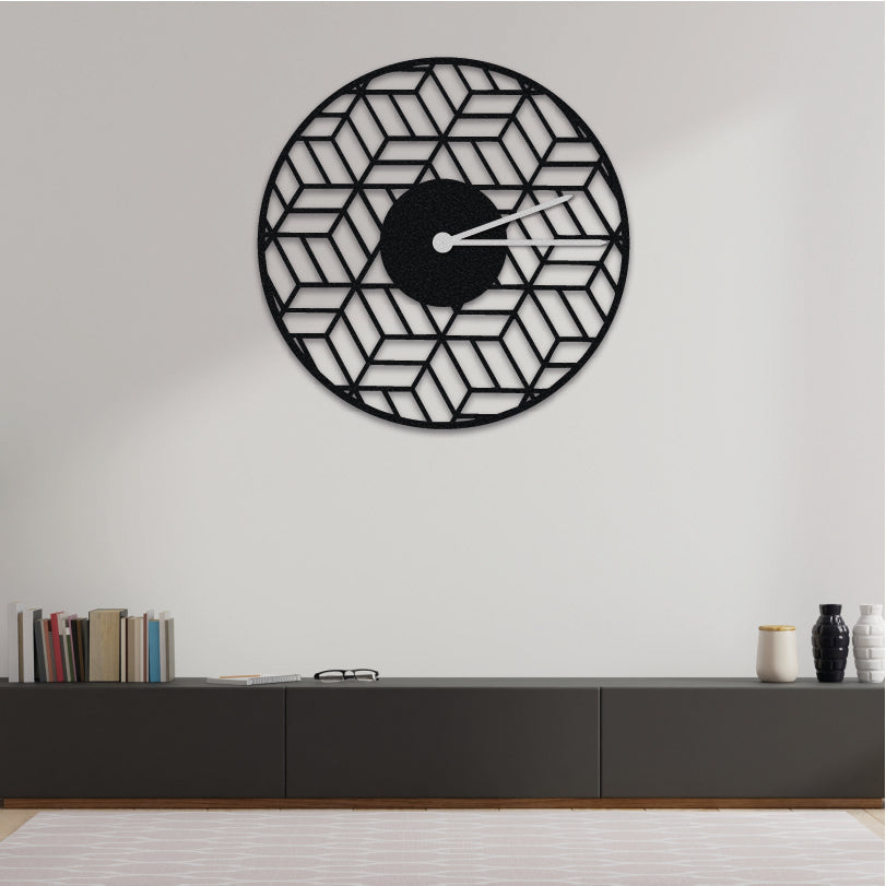 Große Wanduhr "Mandala rund" aus edlem Stahl Wanduhren Craftbrothers 