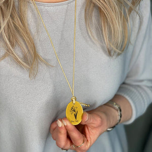 personalisierbare Halskette Lieblingsblume "Narzisse" Craftbrothers 