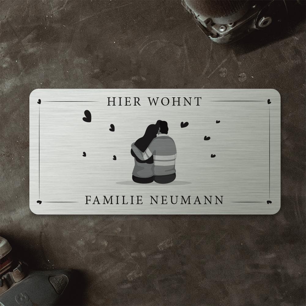 Türschild "We are family" - Mann & Frau (personalisierbar) Türschilder MTM 