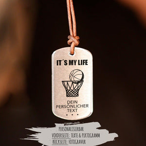 "Basketballkorb" Personalisierbare Halskette für Männer Craftbrothers 