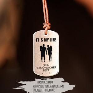 "Familie mit 2 Kindern" Personalisierbare Halskette für Männer Craftbrothers 