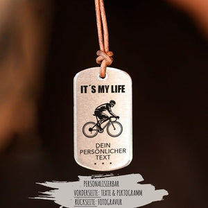 "Radfahrer" Personalisierbare Halskette für Männer Craftbrothers 