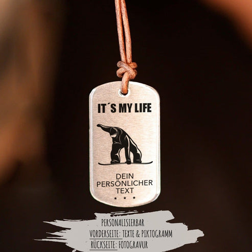 "Freestyle Snowboarder" Personalisierbare Halskette für Männer Craftbrothers 