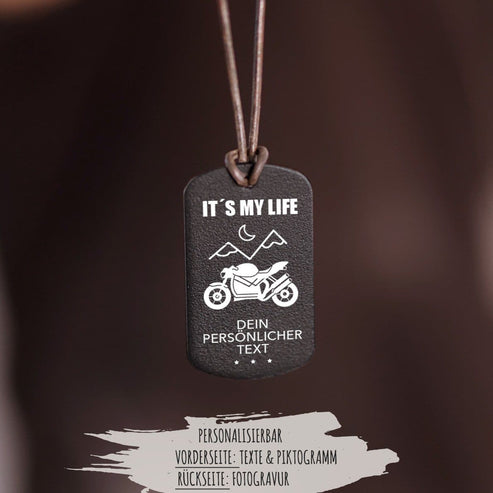 "Motorrad" Personalisierbare Halskette für Männer Craftbrothers 