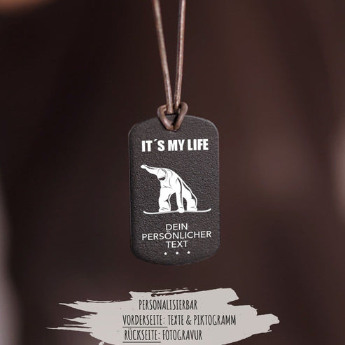 "Freestyle Snowboarder" Personalisierbare Halskette für Männer Craftbrothers 