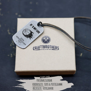 "Basketball" Personalisierbare Halskette für Männer Craftbrothers 