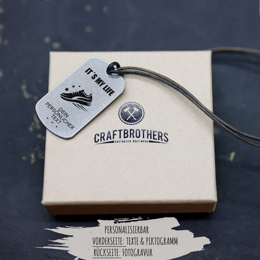 "Sportschuh" Personalisierbare Halskette für Männer Craftbrothers 