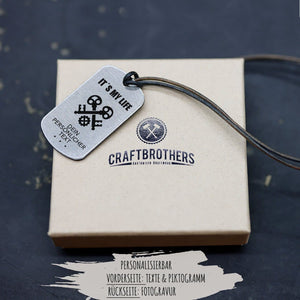 "Schlosser" Personalisierbare Halskette für Männer Craftbrothers 