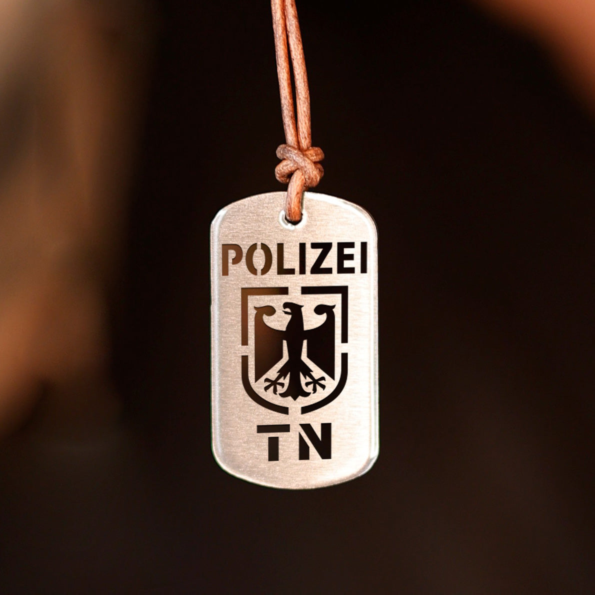 Personalisierbare Zunftzeichen-Halskette für Männer Craftbrothers Polizist 