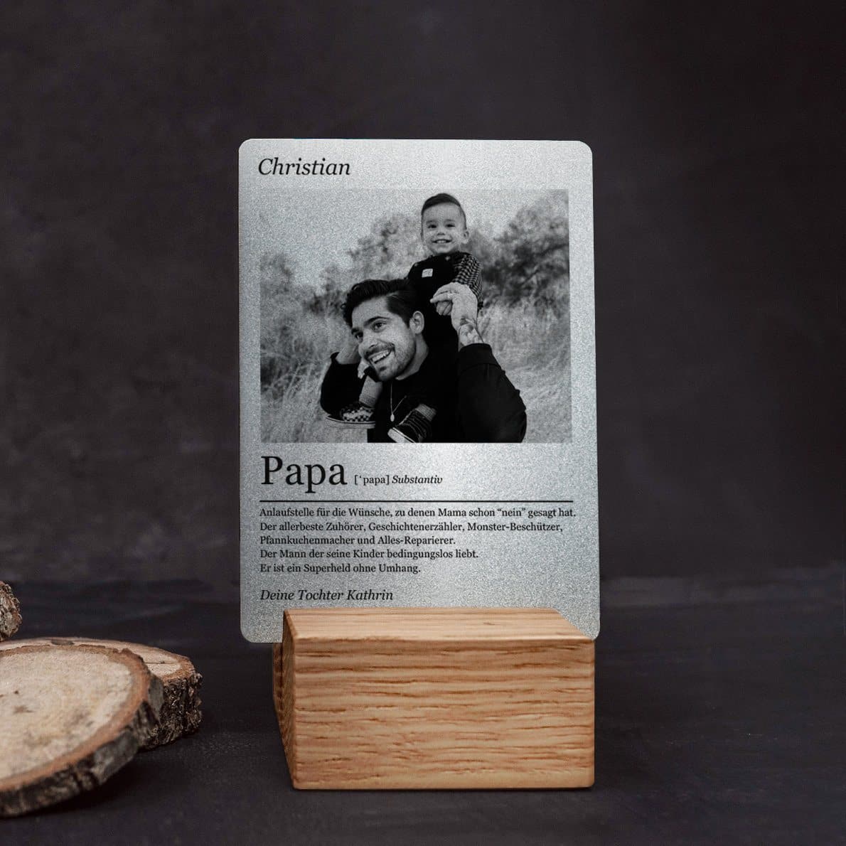 Little Message - Vatertag "Substantiv Papa mit Foto" Craftbrothers 
