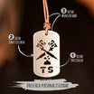 "Tätowierer / Tattoowierer" Personalisierbare Laser-Halskette für Männer Craftbrothers 