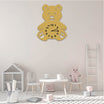 Wanduhr für Kinderzimmer "Teddybär" aus edlem Stahl Wanduhren Craftbrothers 