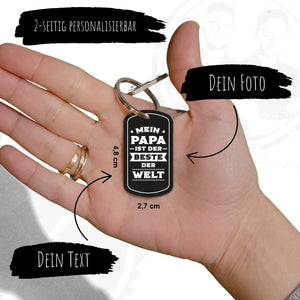 Personalisierter Military Schlüsselanhänger - Mein Papa ist der Beste der Welt Craftbrothers 