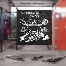 Laden Sie das Bild in den Galerie-Viewer, BBQ Grillmeister aus edlem Stahl (personalisierbar) Craftbrothers 