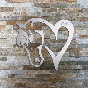 Horse Love - Pferdeliebe (personalisierbar mit Gravur) Herzau 