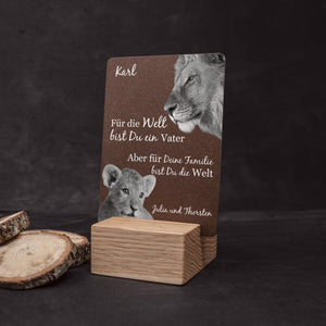 Little Message - Vatertag "Papa Löwe + Löwenkind" Craftbrothers 