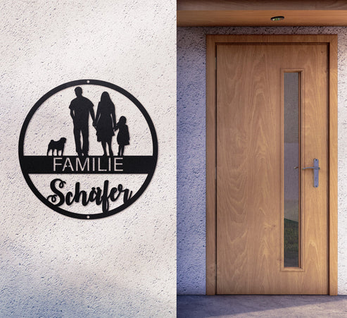 Family-Sign Edition 1 Kind mit Haustier Craftbrothers 