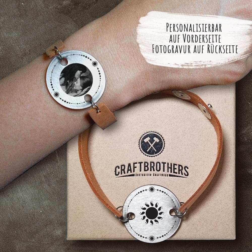 personalisierbare Partner-Symbolarmbänder "Sonnenlicht" Armband Herzau 