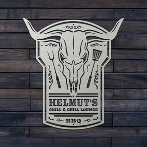 "BBQ Stier" aus edlem Stahl (personalisierbar) Craftbrothers 
