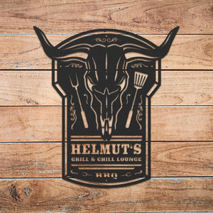 "BBQ Stier" aus edlem Stahl (personalisierbar) Craftbrothers 