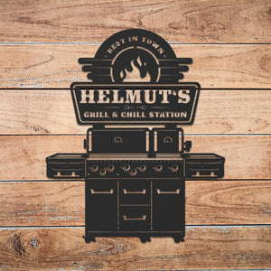 "BBQ BRO Grillstation 2-türig" aus edlem Stahl (personalisierbar) Craftbrothers 